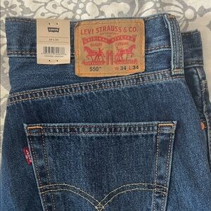 Levi's Men's 550 Inch Relaxed Fit Jeans in Blue 34x34